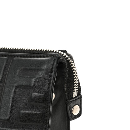 Fendi Vitello Grace FF 1974 Embossed Flat Pouch Black 12 of 12