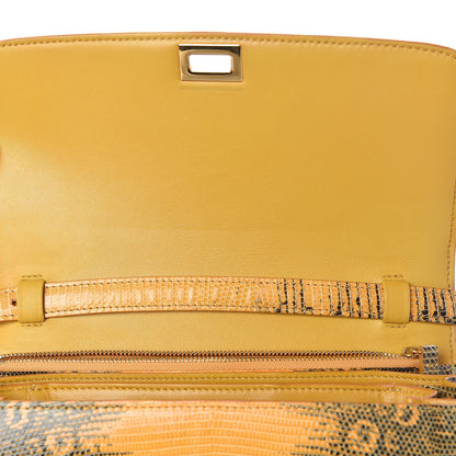 Celine Lizard Medium Classic Box Flap Bag Amber 7 of 11