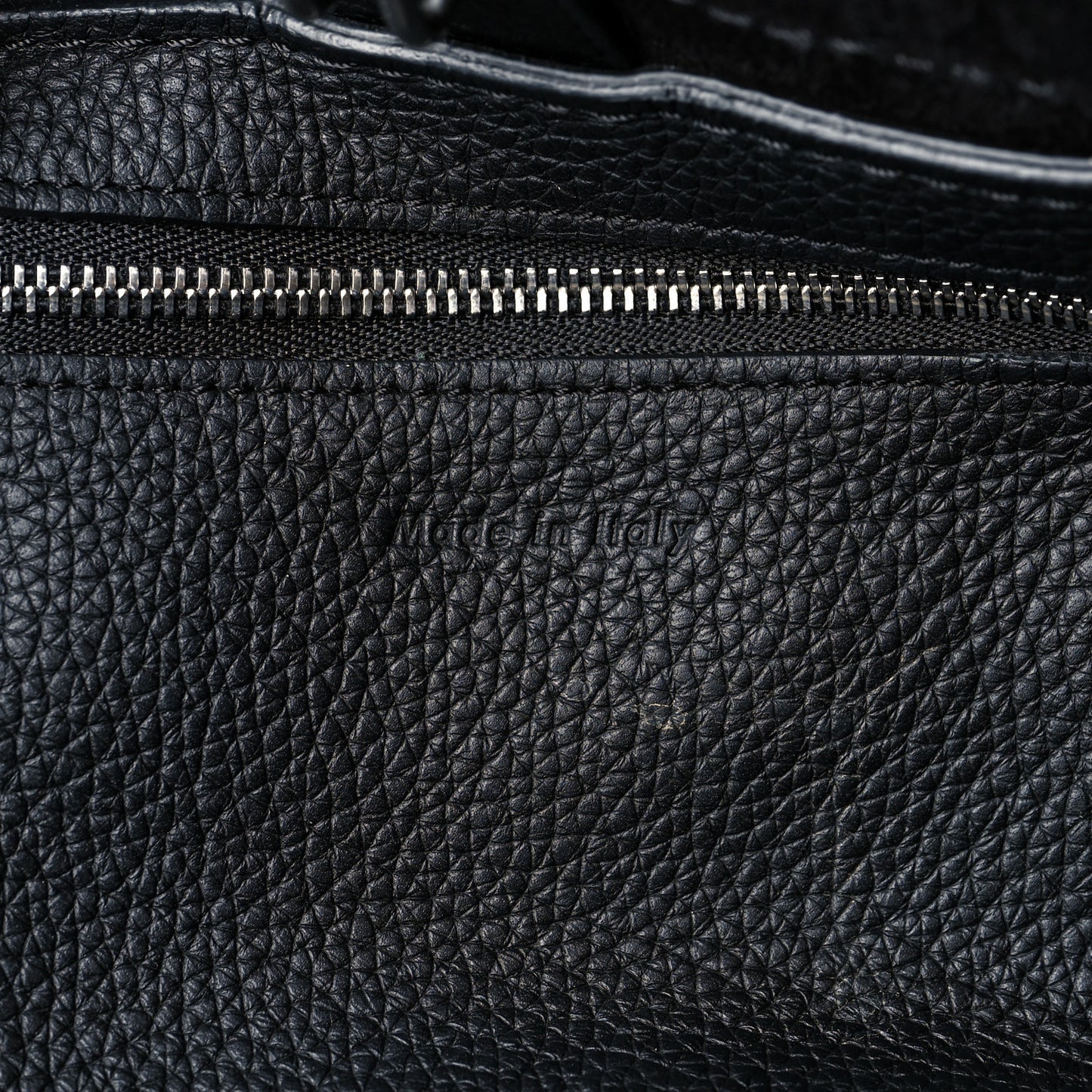 Supple Grained Calfskin Small Big Bag Black