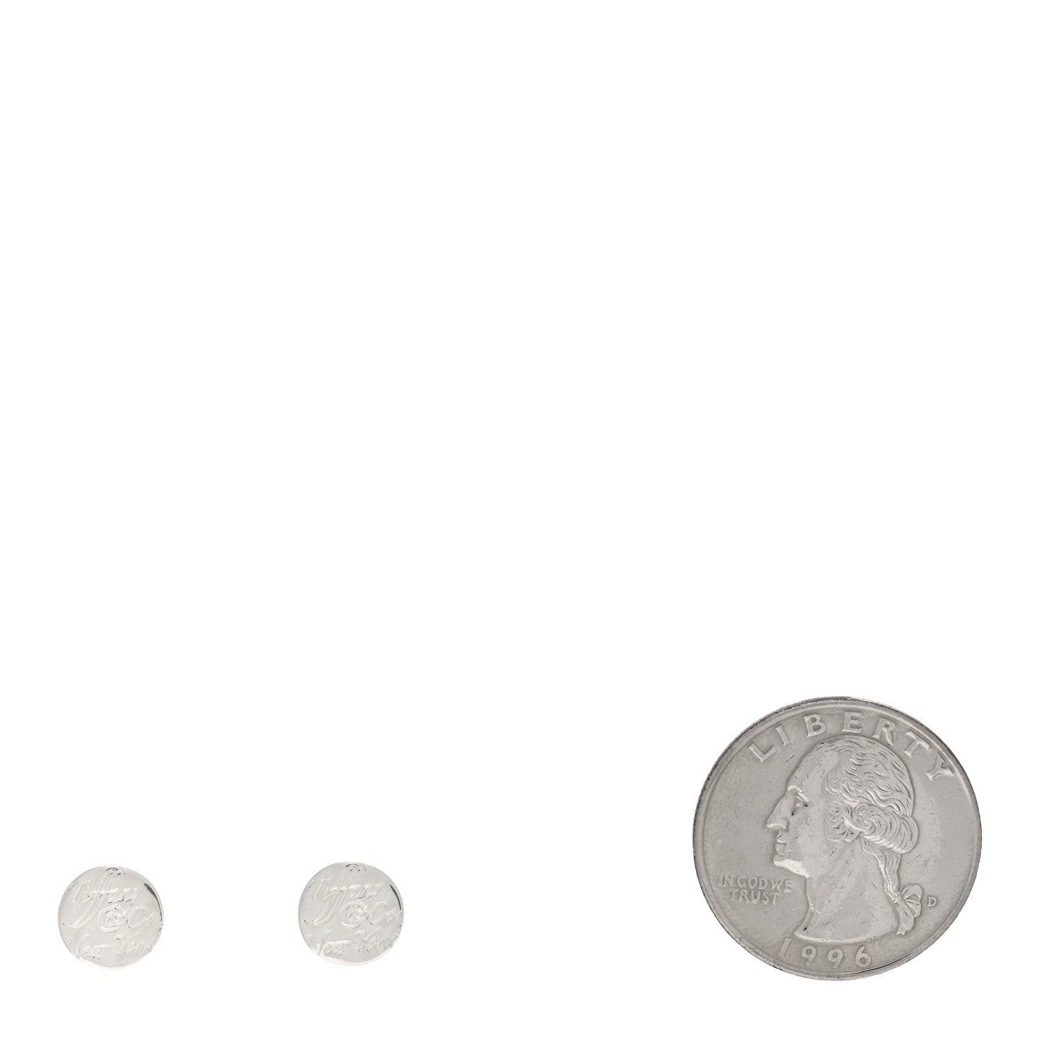 Tiffany Sterling Silver Notes Round Earrings 2 of 4