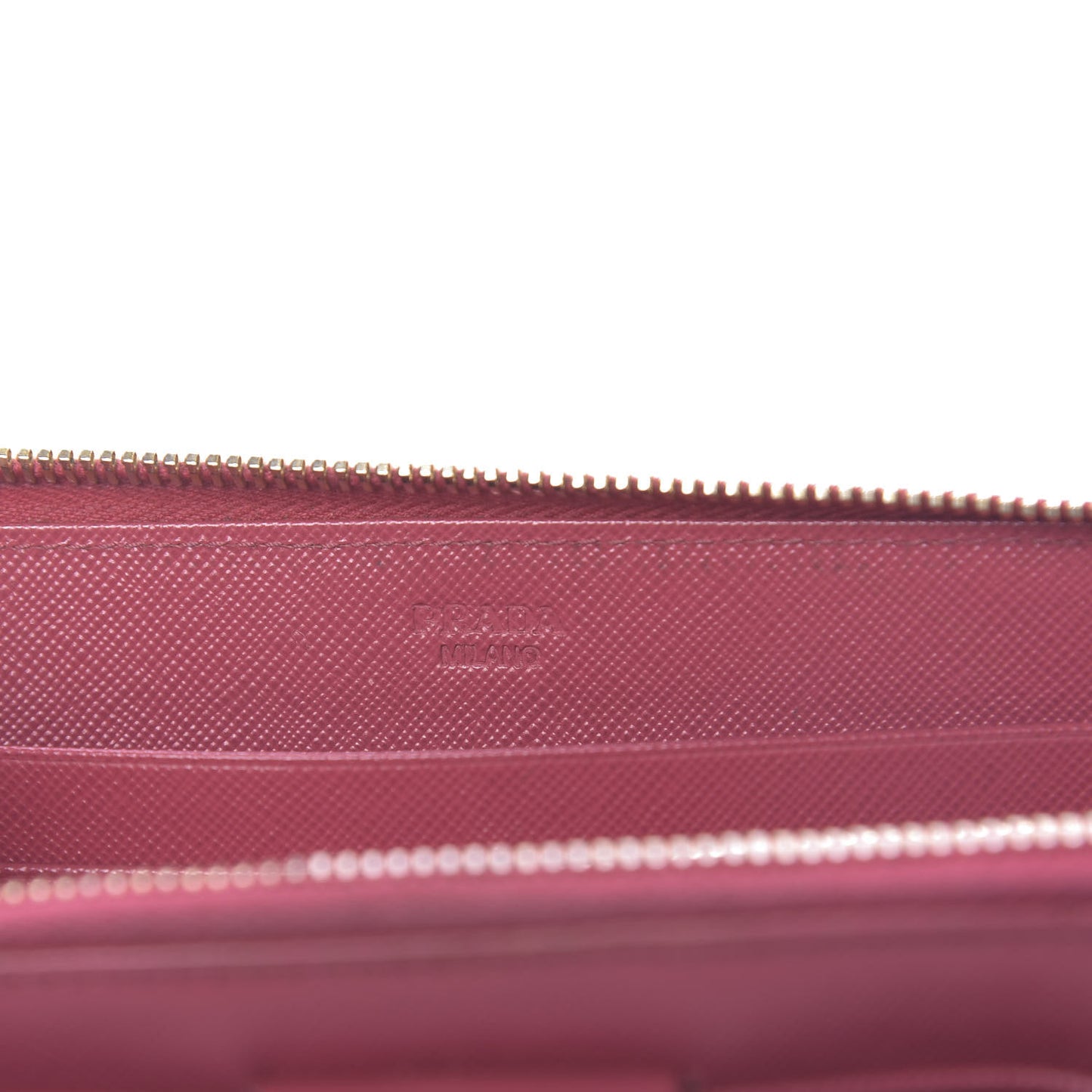 Saffiano Fiocco Bow Zip Around Wallet Peonia