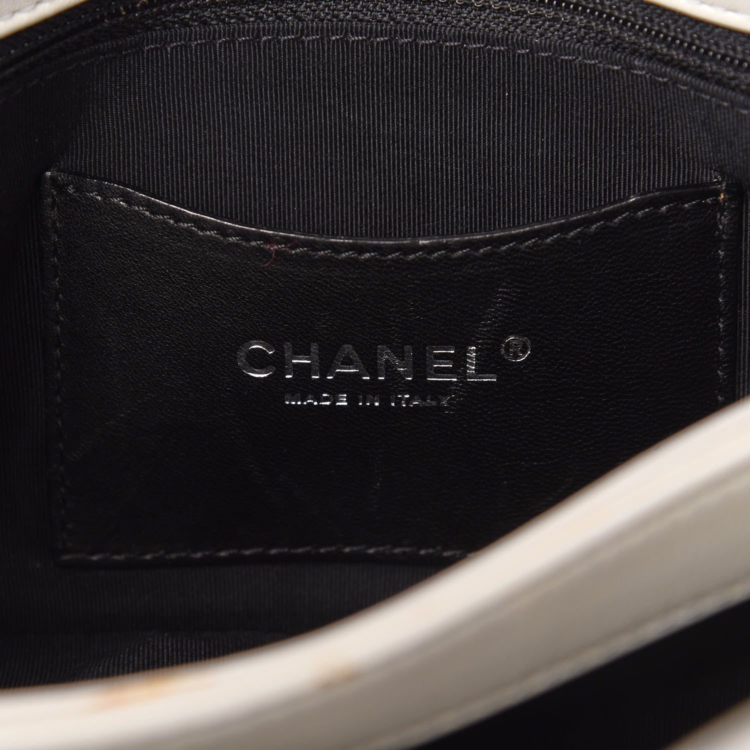 Chanel Patent Hand Embroidered Medium Just Mademoiselle White 8 of 13