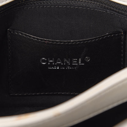 Chanel Patent Hand Embroidered Medium Just Mademoiselle White 8 of 13