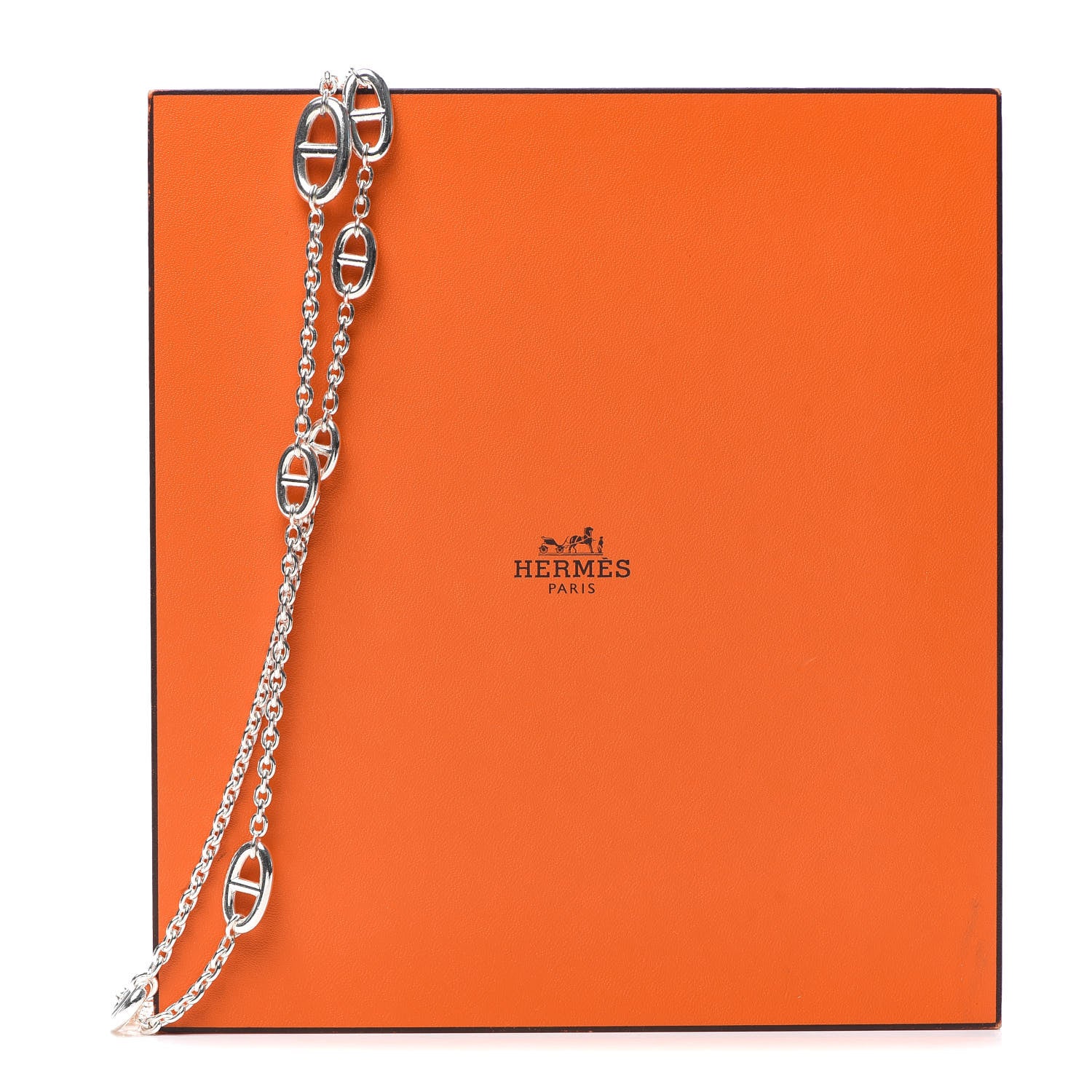 Hermes Sterling Silver Farandole Necklace 160 6 of 6
