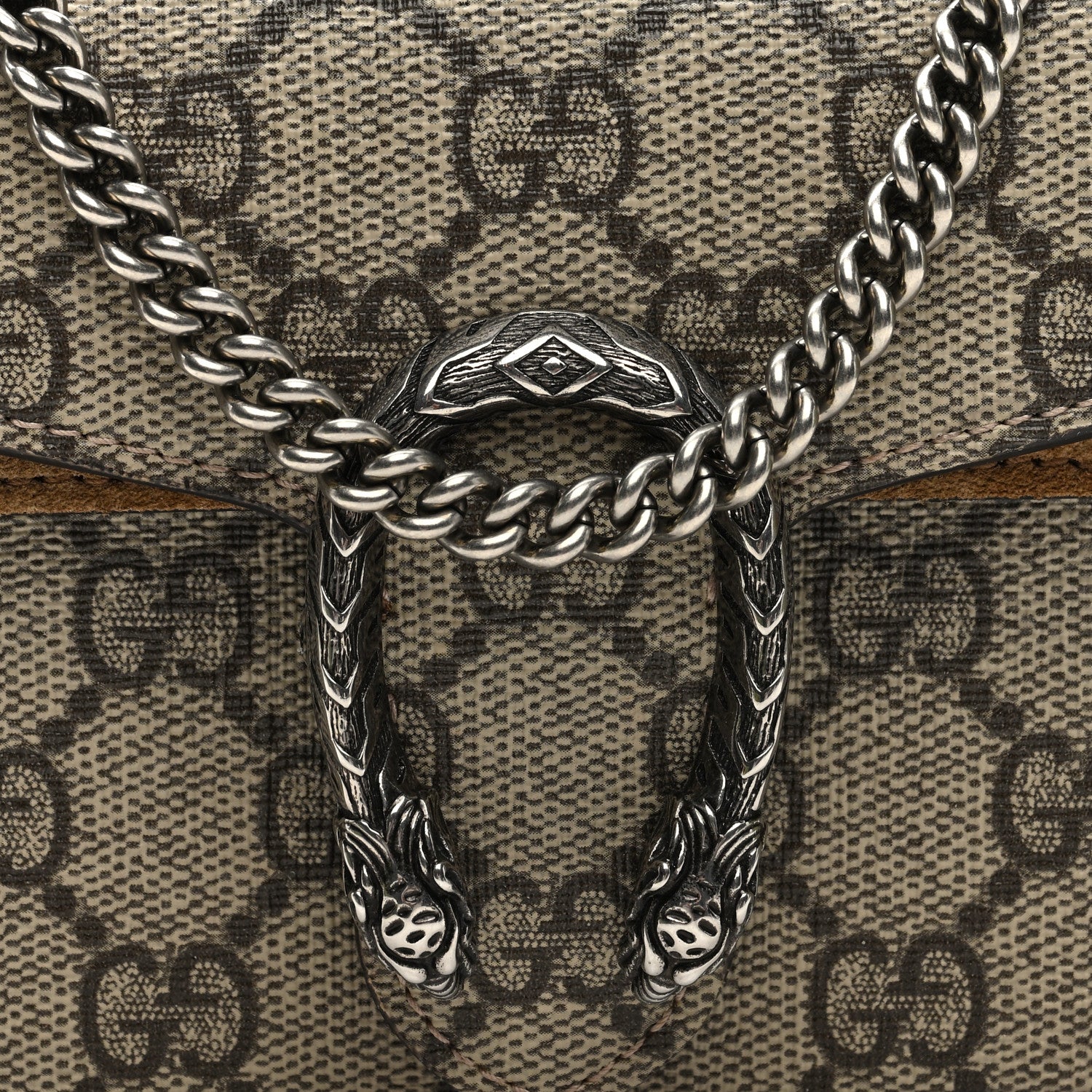 Gucci GG Supreme Monogram Super Mini Dionysus Shoulder Bag Taupe 7 of 10