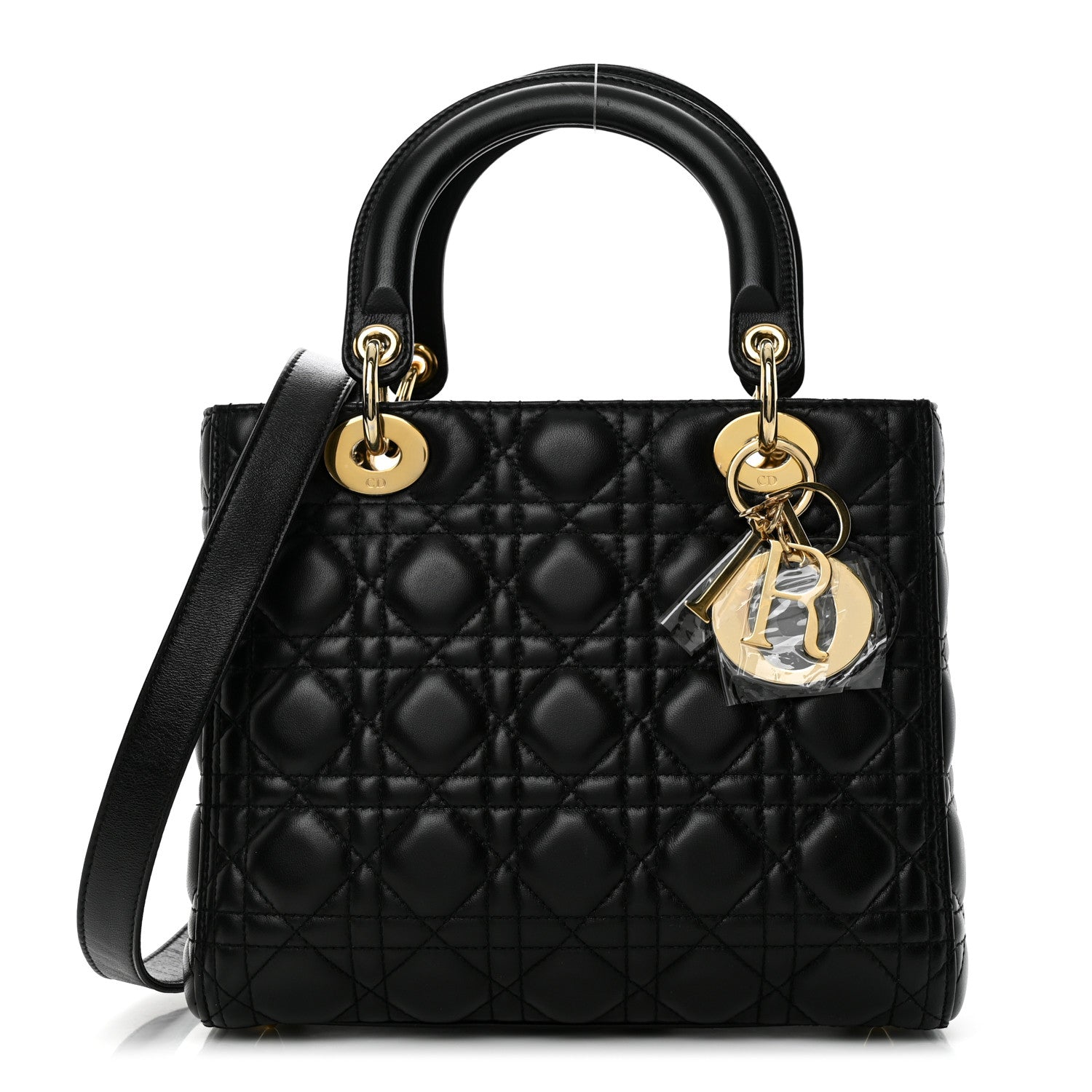 Christian Dior Lambskin Cannage Medium Lady Dior Black 1 of 11