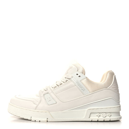 Louis Vuitton Calfskin Mens LV Trainer Sneakers 9.5 White 1 of 8