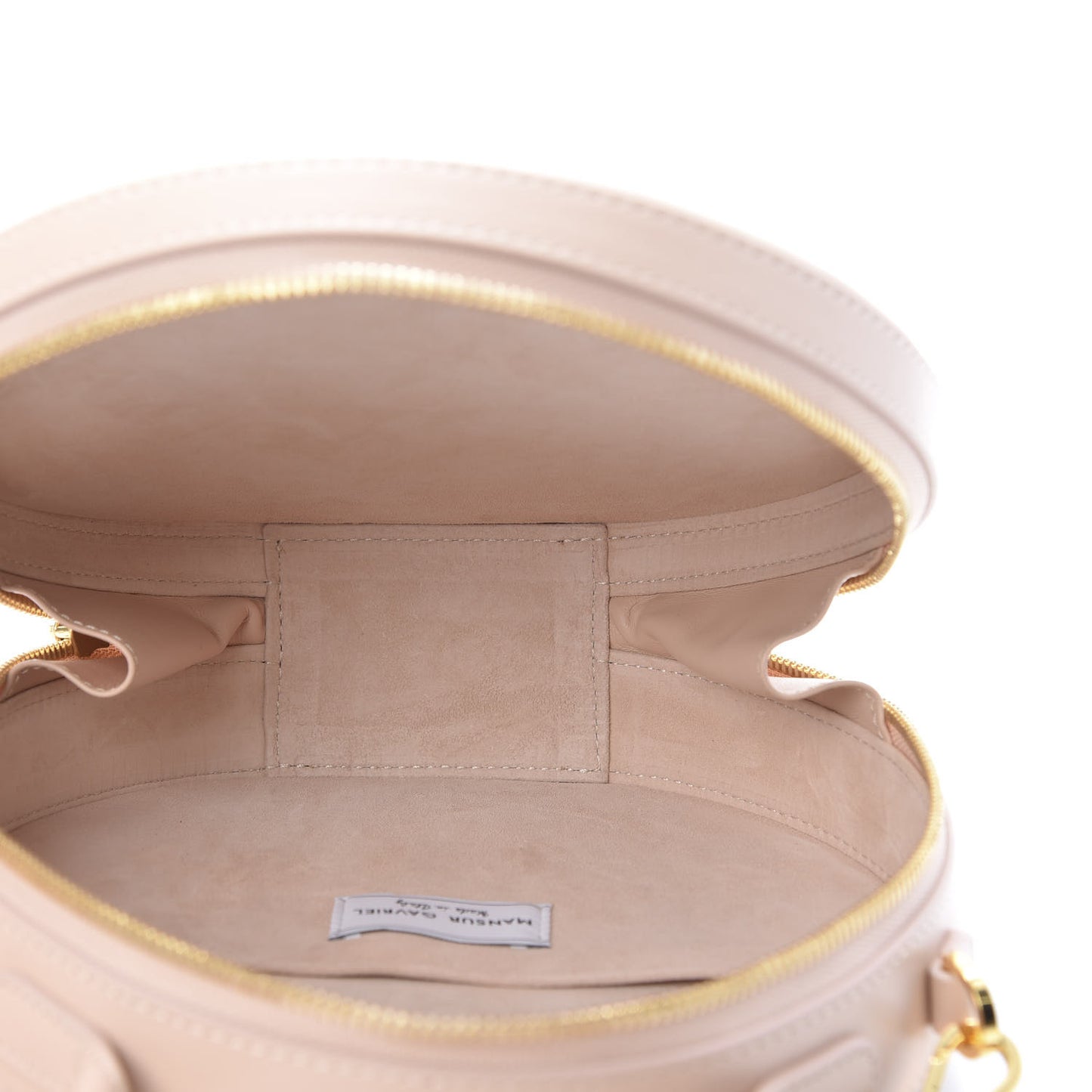Calfskin Circle Crossbody Bag Rosa