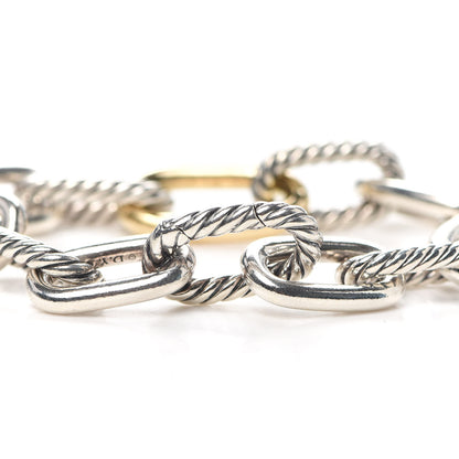 David Yurman Sterling Silver 18K Yellow Gold 11mm Madison Chain Bracelet 4 of 5