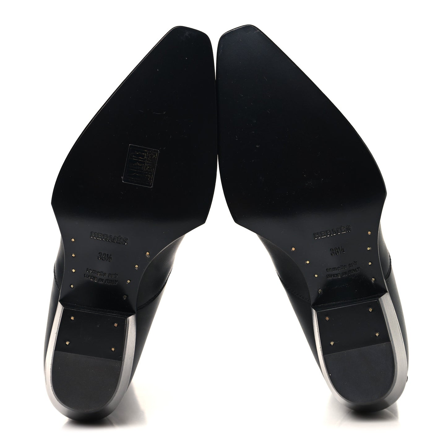 Calfskin Folk 35 Boots 38.5 Black