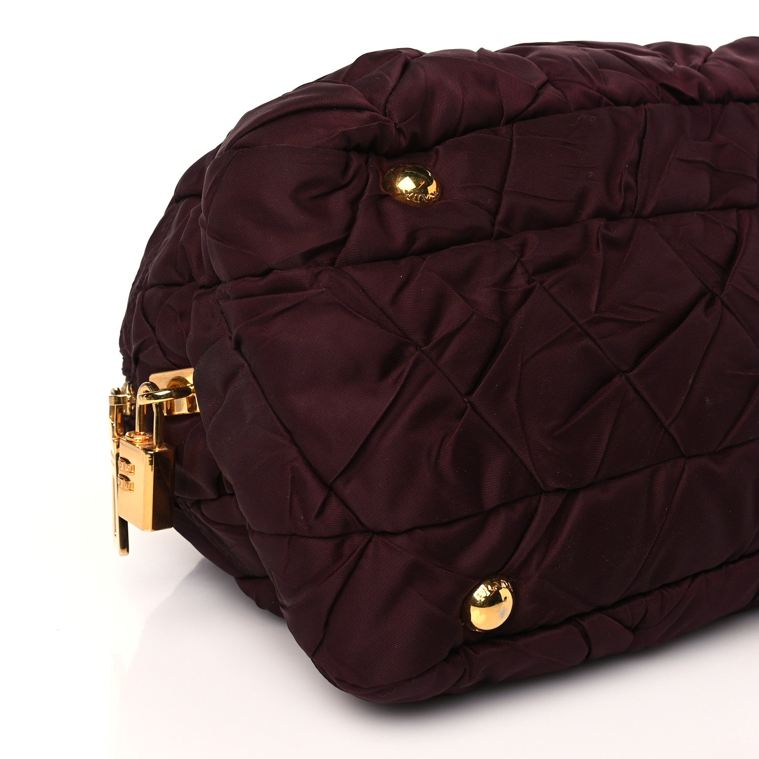 Prada Tessuto Nylon Chevron Catena Bag Prugna 7 of 8