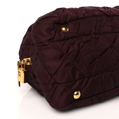 Prada Tessuto Nylon Chevron Catena Bag Prugna 7 of 8