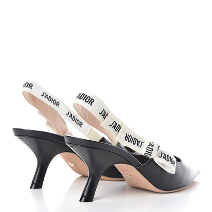 Christian Dior Lambskin Ribbon J'Adior Slingback 65mm Pumps 39 Black 4 of 8