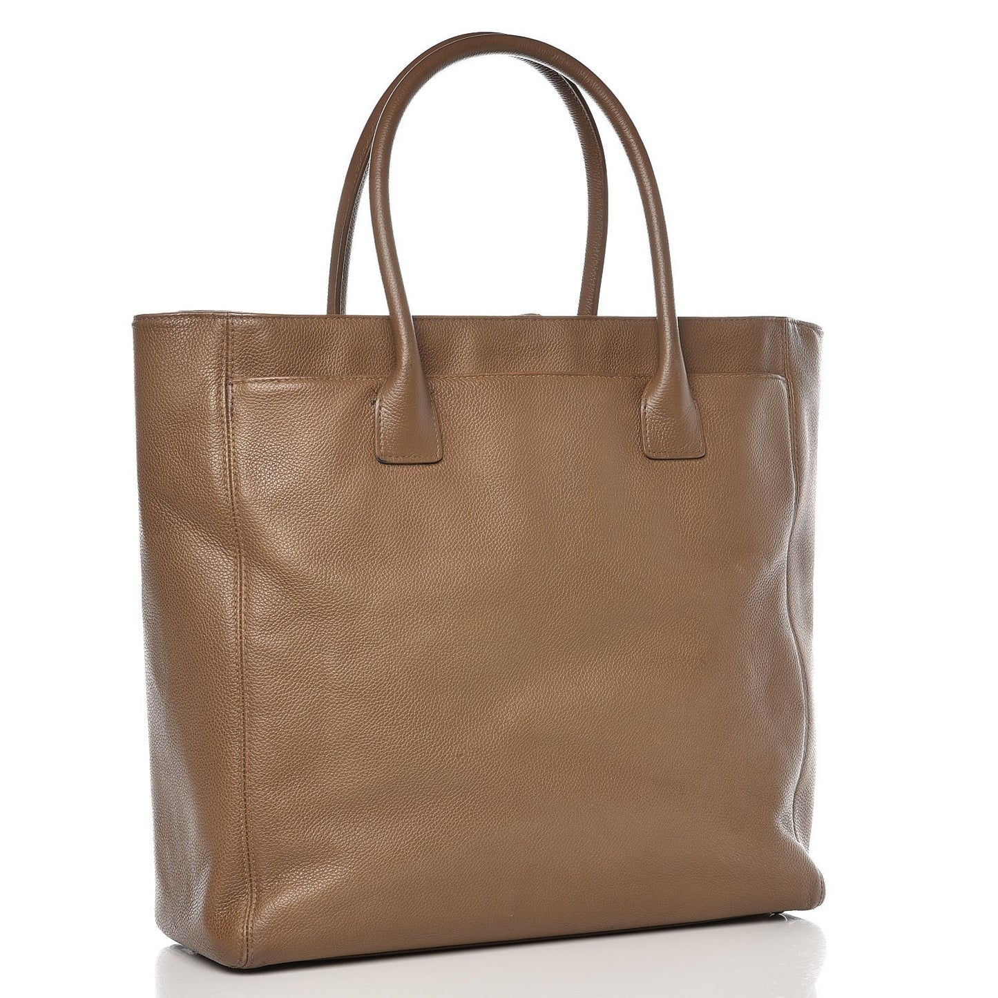 Calfskin Tall Cerf Tote Brown