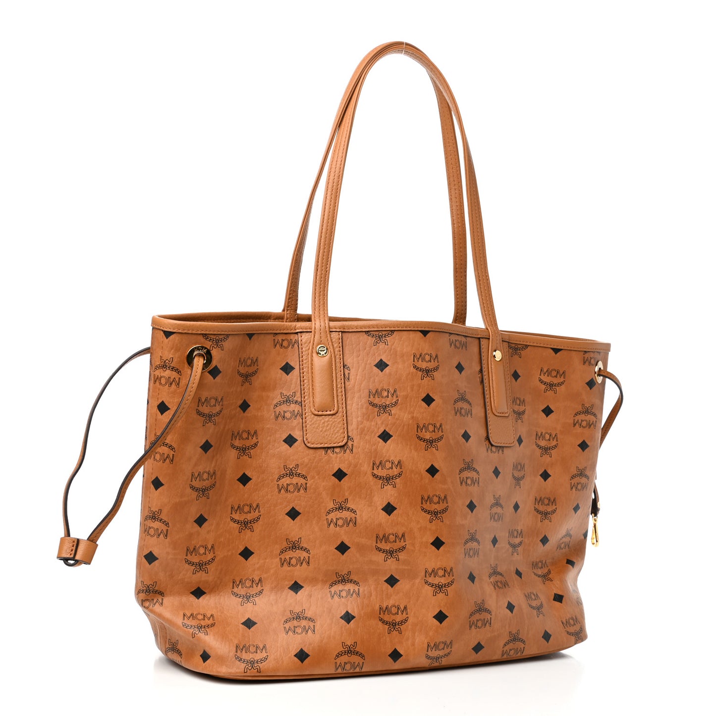 Visetos Medium Liz Reversible Shopper Tote Cognac