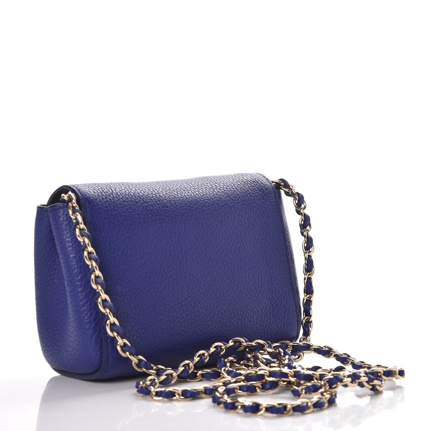 Small Classic Grain Calfskin Mini Lily Indigo