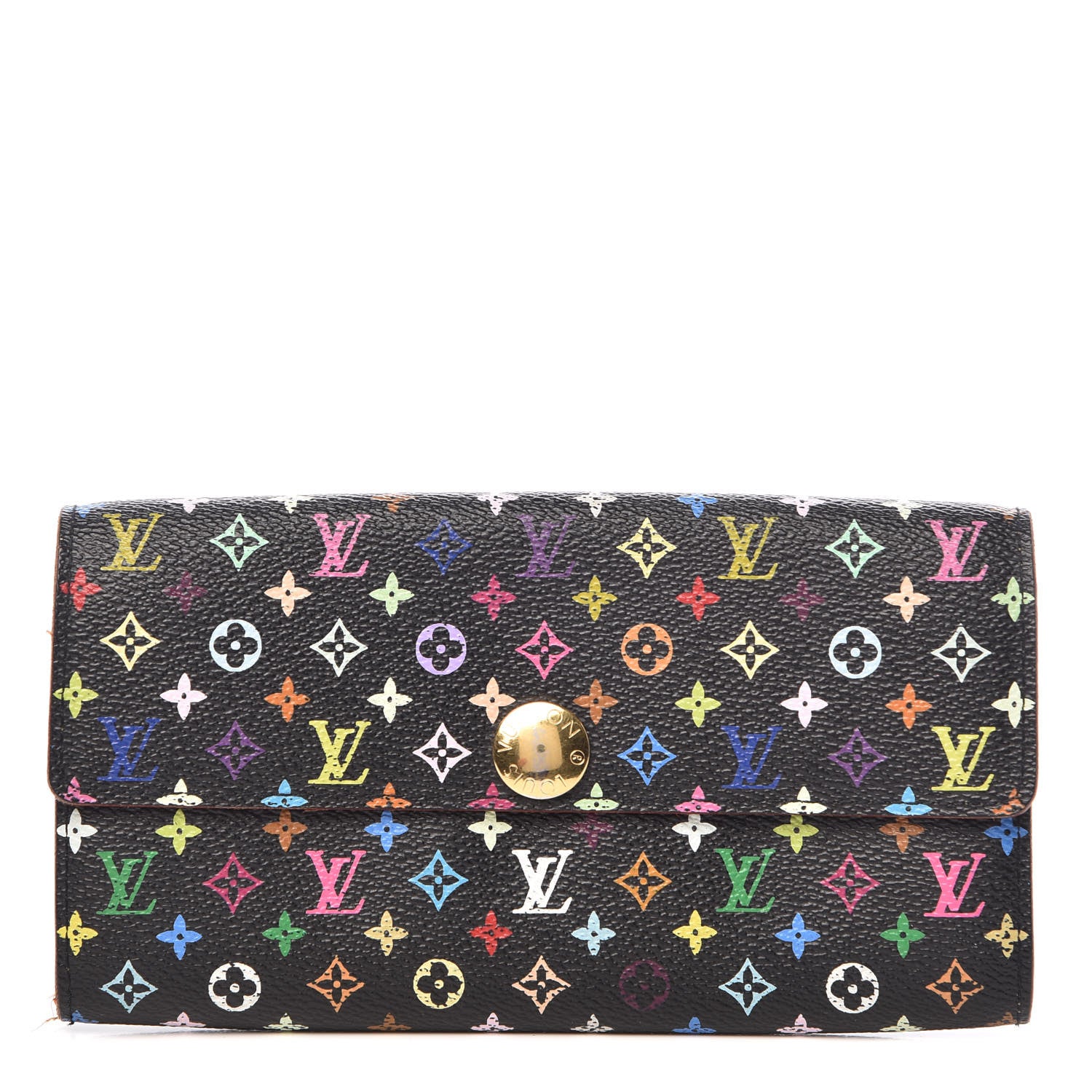 Louis Vuitton Monogram Multicolor Sarah Wallet Black 1 of 14