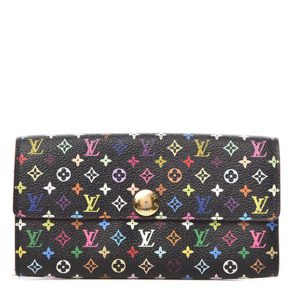 Louis Vuitton Monogram Multicolor Sarah Wallet Black 1 of 14