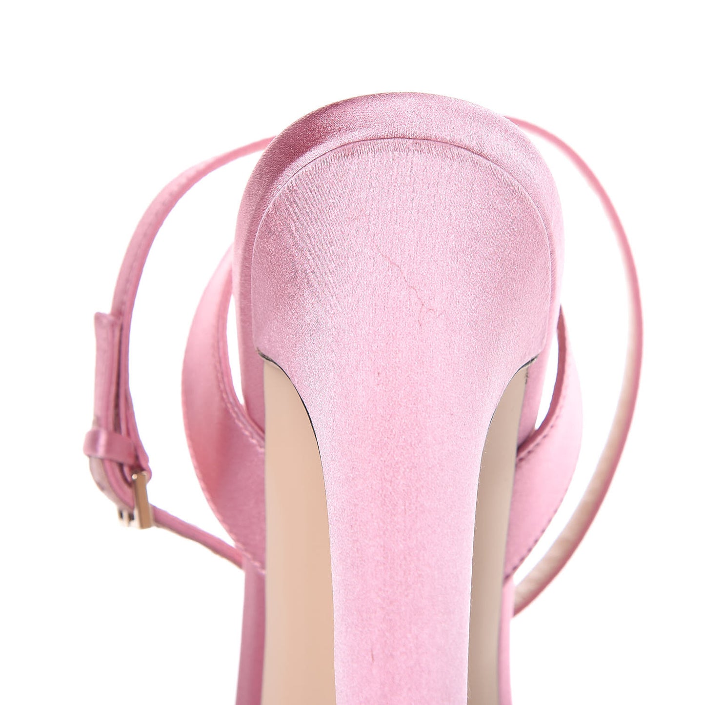 Satin Princess Platform Sandals 38 Rose