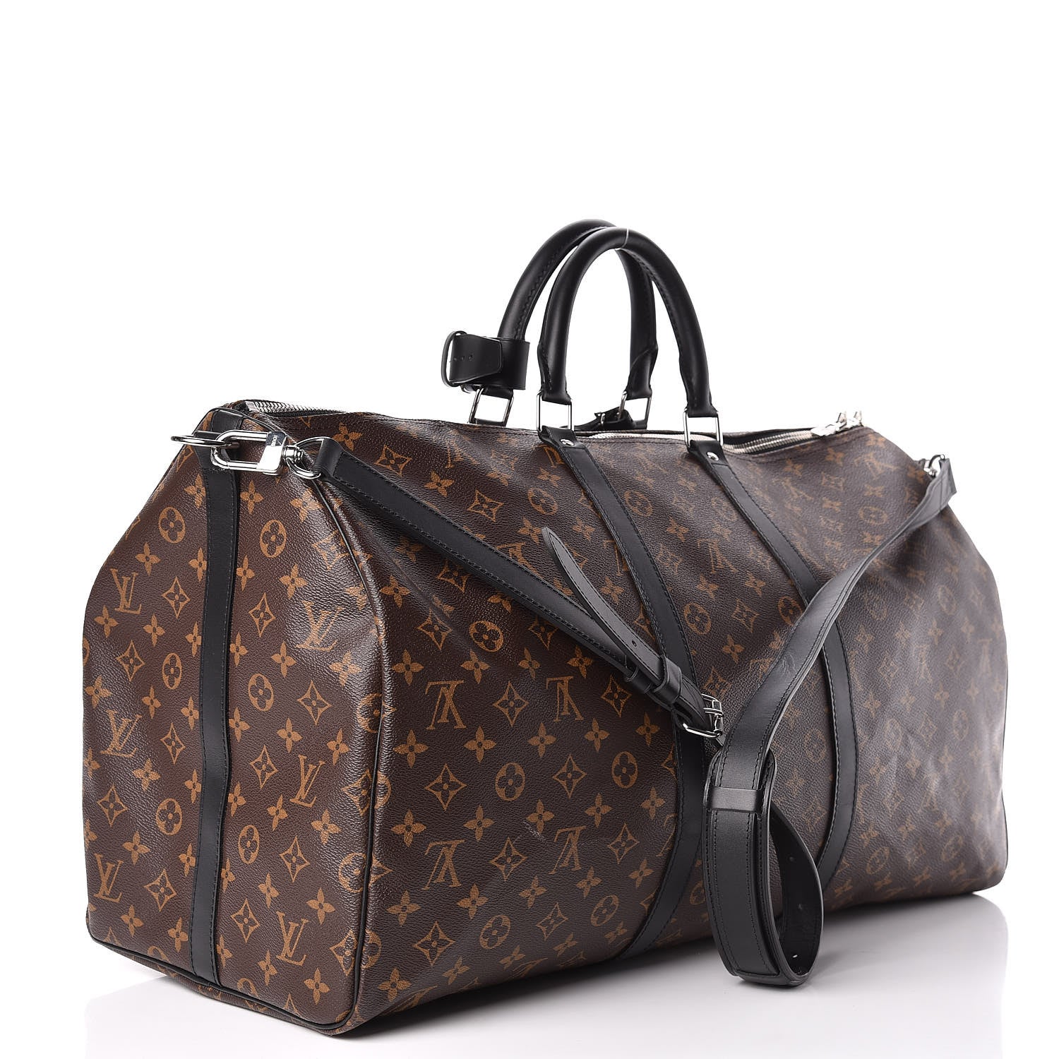 Louis Vuitton Monogram Macassar Keepall Bandouliere 55 3 of 13