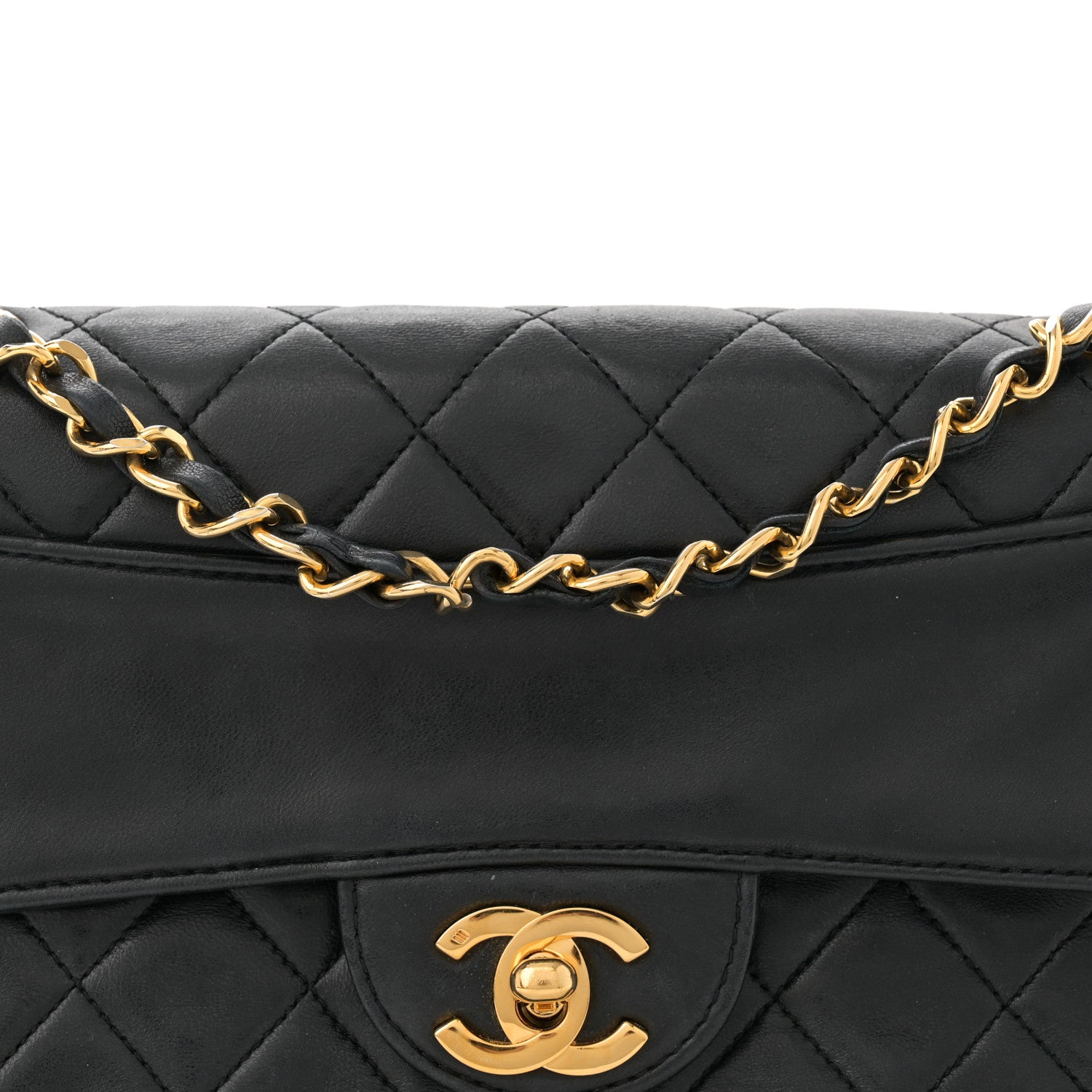 Chanel Lambskin Quilted Small Single Flap With Pouch Black 9 of 14