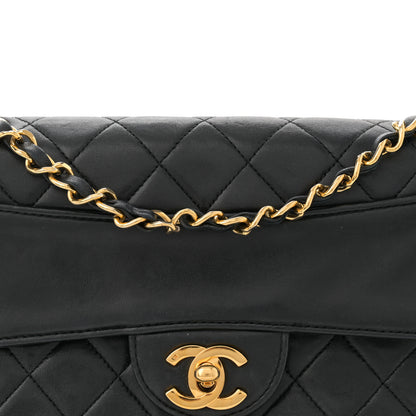 Chanel Lambskin Quilted Small Single Flap With Pouch Black 9 of 14