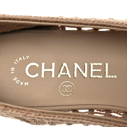 Chanel Raffia Cap Toe Ballerina Flats 36 Beige 9 of 11