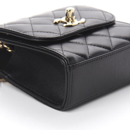 Chanel Lambskin Quilted Mini Trendy CC Chain Wallet Black 7 of 8