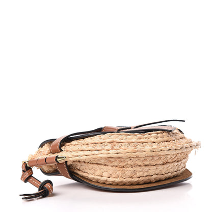 Loewe Calfskin Raffia Mini Gate Crossbody Bag Natural Tan 4 of 13