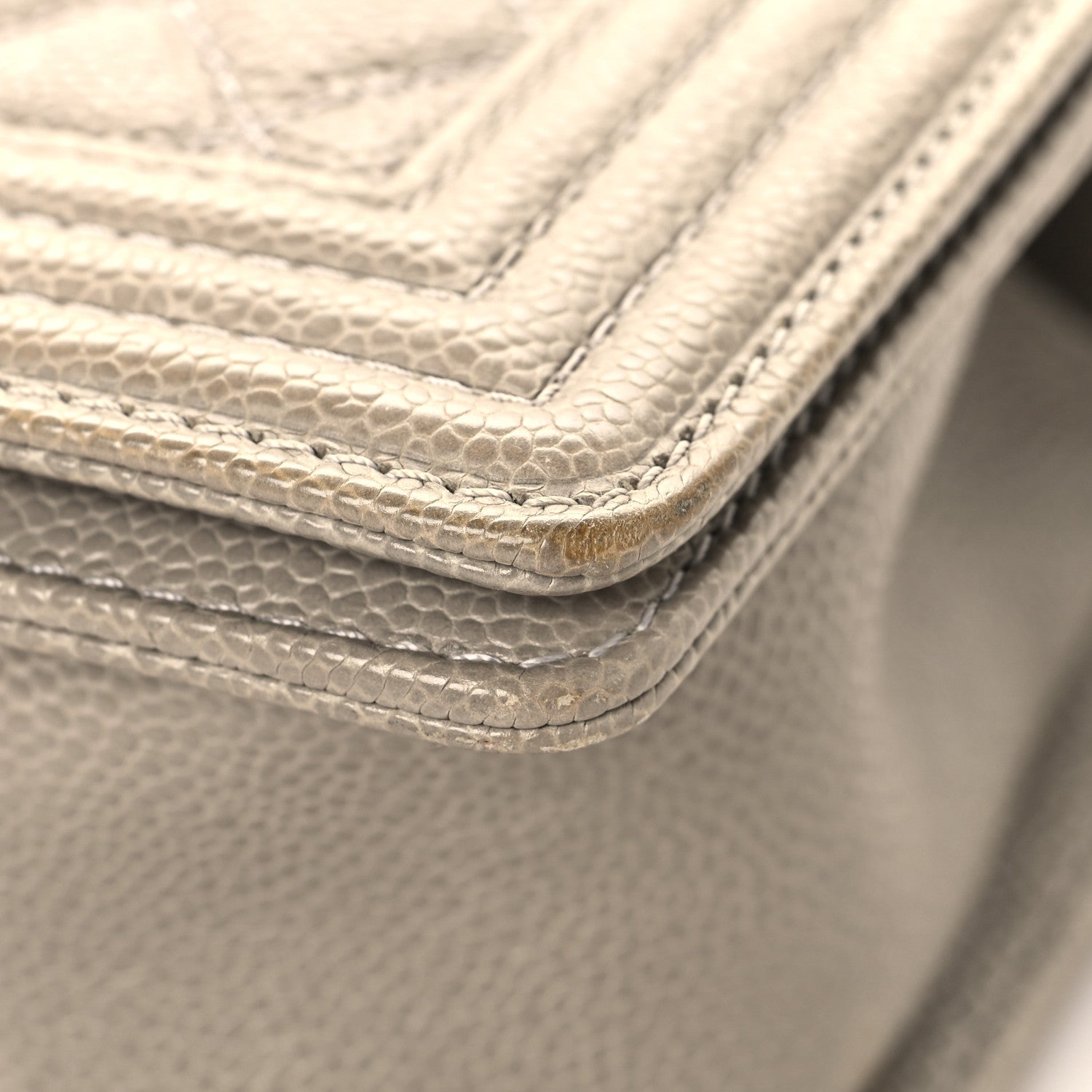 Chanel Caviar Quilted Medium Boy Flap Grey 11 of 11