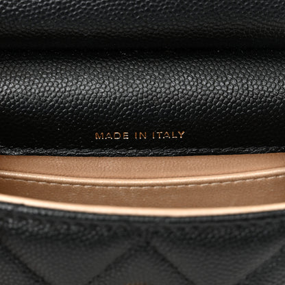 Chanel Caviar Quilted Mini Flap Clutch With Chain Black 7 of 11