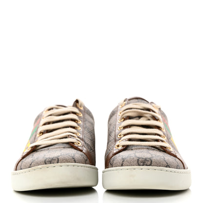 Gucci GG Supreme Monogram Fake/Not Womens Ace Sneakers 38.5 Beige New Shamarock Brown Sugar 2 of 9