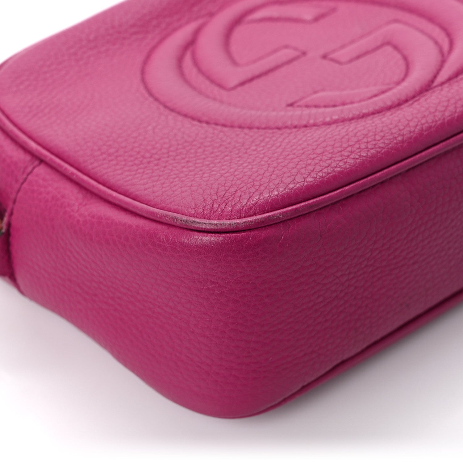Gucci Cellrius Calfskin Small Soho Disco Bag Bright Bouganville 10 of 14