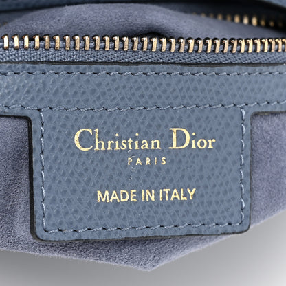 Christian Dior Grained Calfskin Saddle Bag Denim Blue 6 of 13