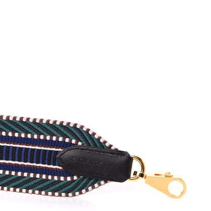 Hermes Toile Swift 50mm Sangle Cavale Shoulder Strap Malachite Bleu Electrique Black 4 of 6