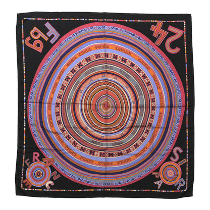 Hermes Cashmere Silk Tohu Bohu Shawl 140 Black Multicolor 1 of 5