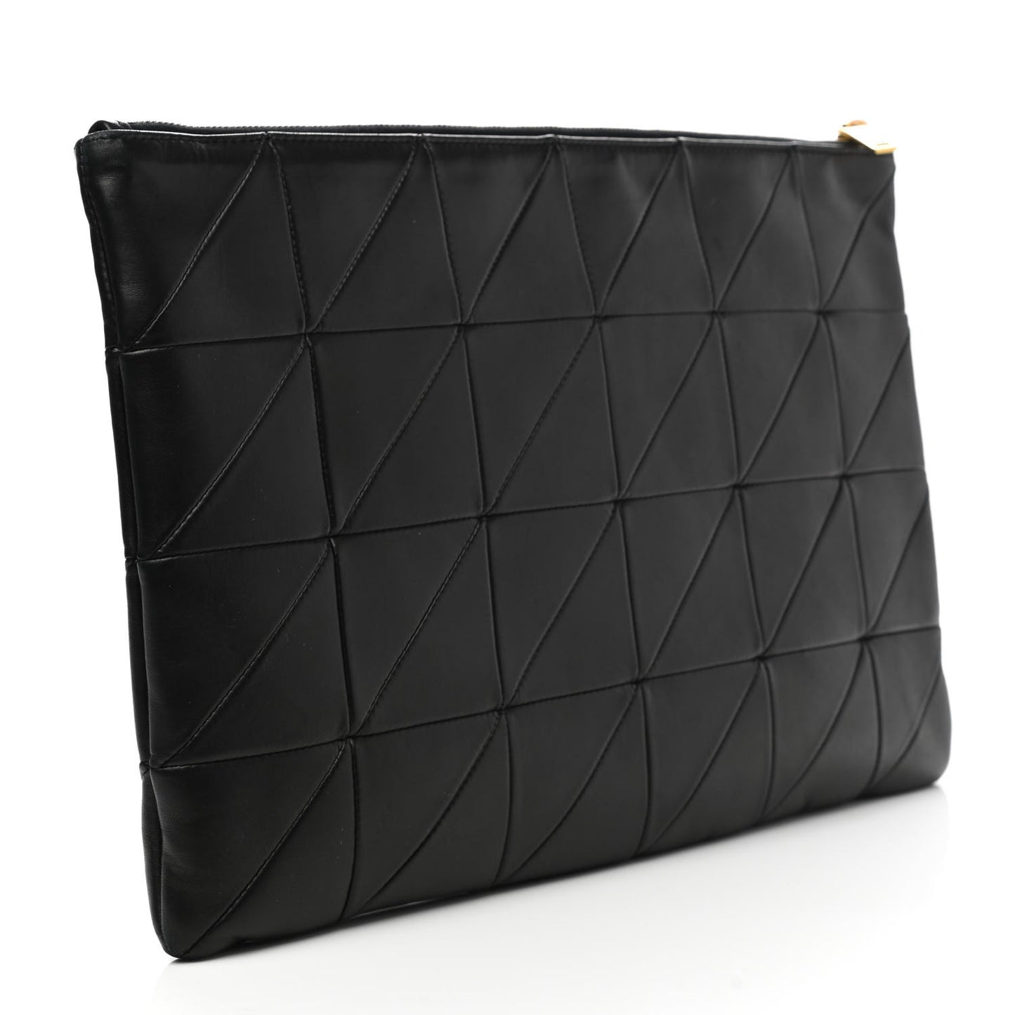 Lambskin Patchwork Monogram Jamie Document Holder Black