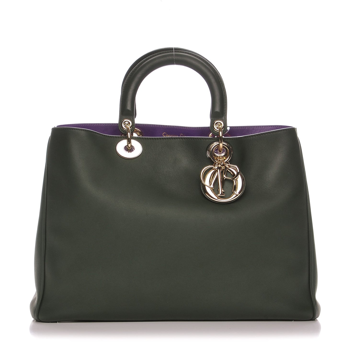 Smooth Calfskin Large Diorissimo Dark Green