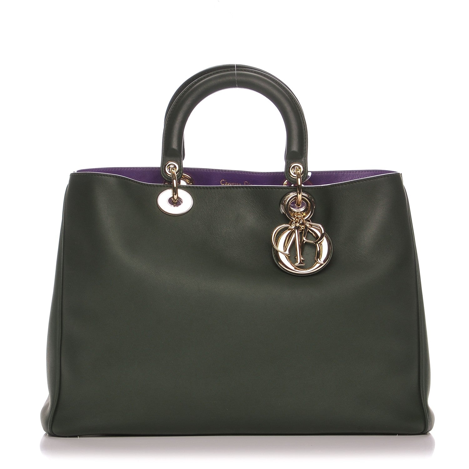 Christian Dior Smooth Calfskin Large Diorissimo Dark Green 1 of 10