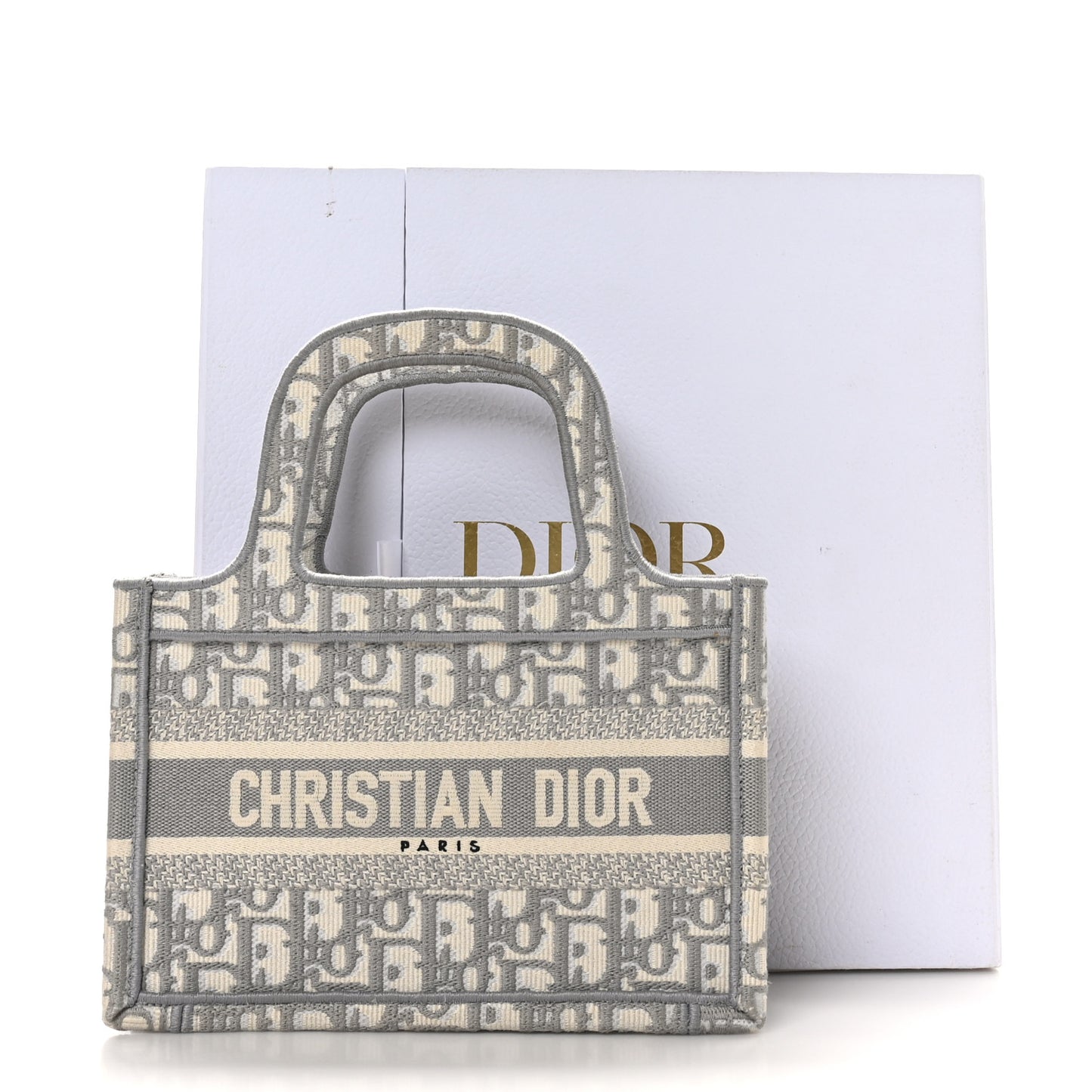 Oblique Mini Book Tote Grey Multicolor