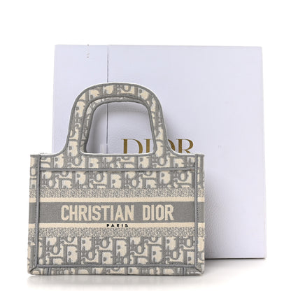 Christian Dior Oblique Mini Book Tote Grey Multicolor 11 of 11