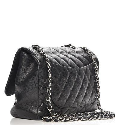 Chanel Caviar Quilted Jumbo Single Flap Black 3 of 19