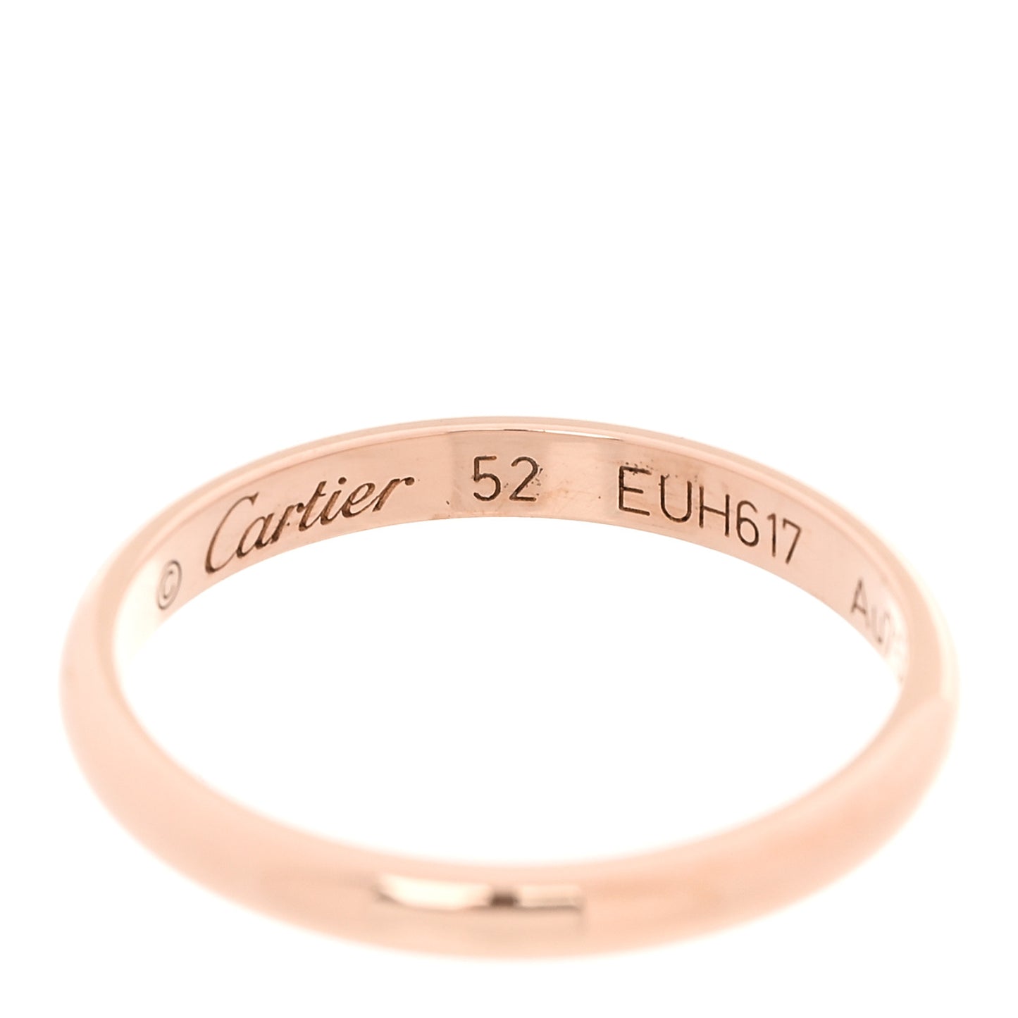 18K Pink Gold 2.5mm 1895 Wedding Band Ring 52 6