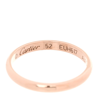 Cartier 18K Pink Gold 2.5mm 1895 Wedding Band Ring 52 6 4 of 5