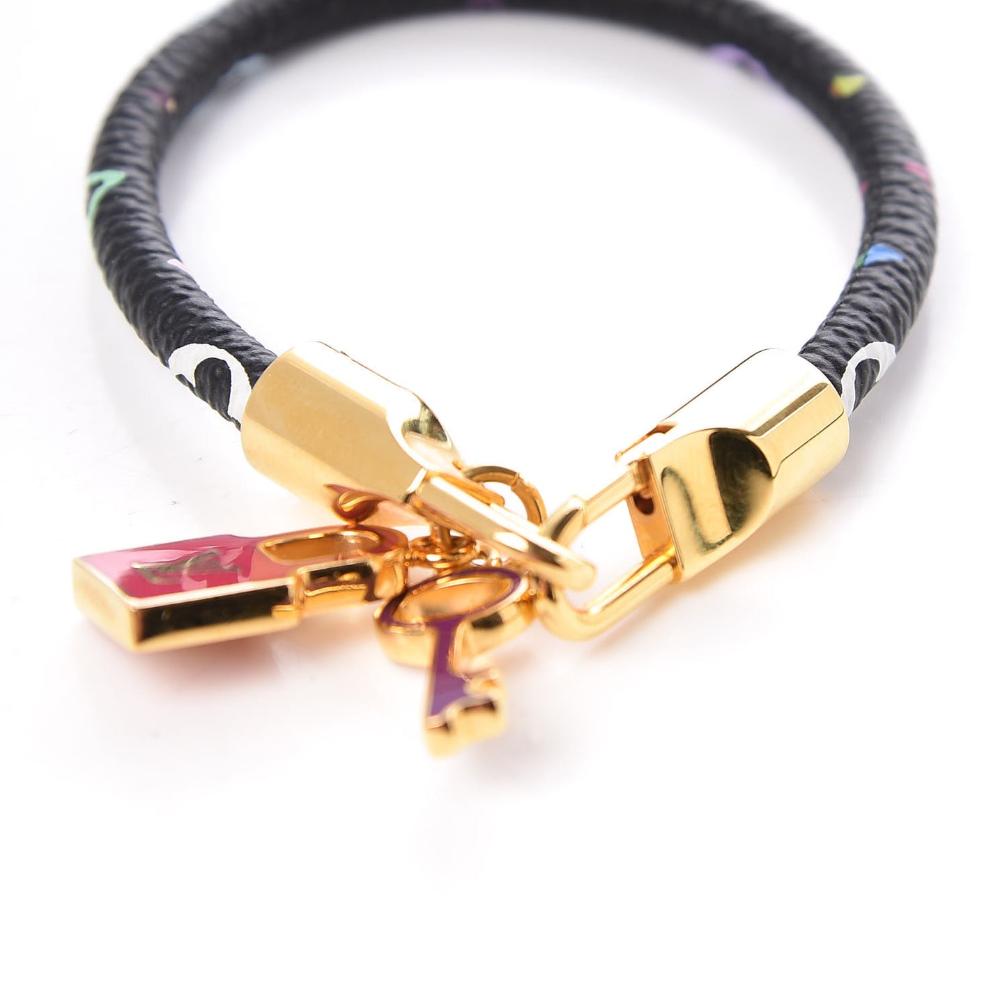 Monogram Multicolor Luck It Bracelet 19 Black