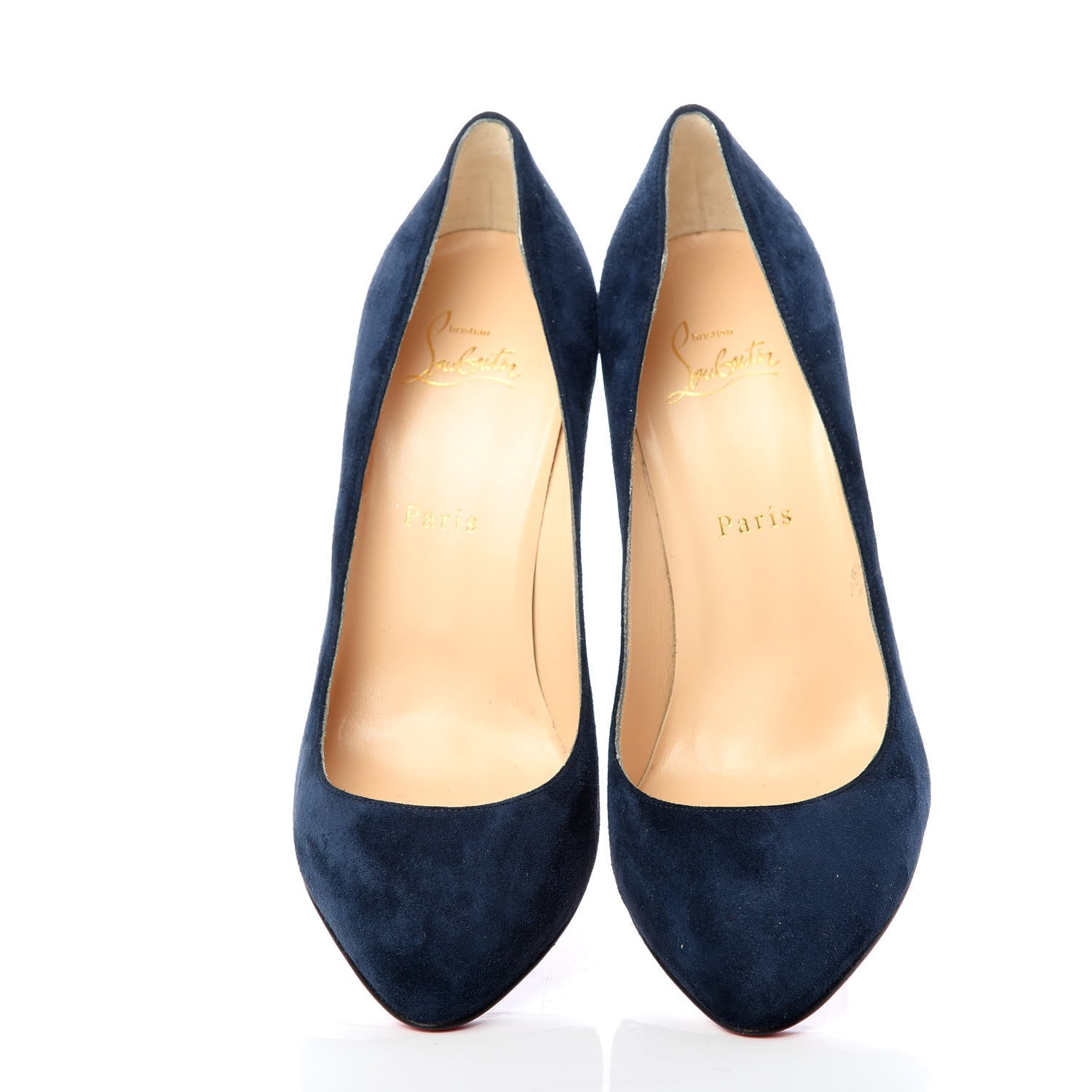Christian Louboutin Veau Velours Eloise 100 Pumps 38.5 Marine 5 of 10