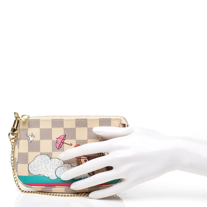 Louis Vuitton Damier Azur 2015 Christmas Animation Mini Pochette Accessories 2 of 12