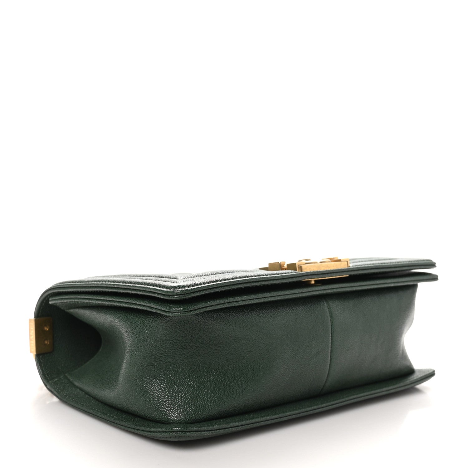 Chanel Caviar Quilted Medium Boy Flap Dark Green 4 of 10
