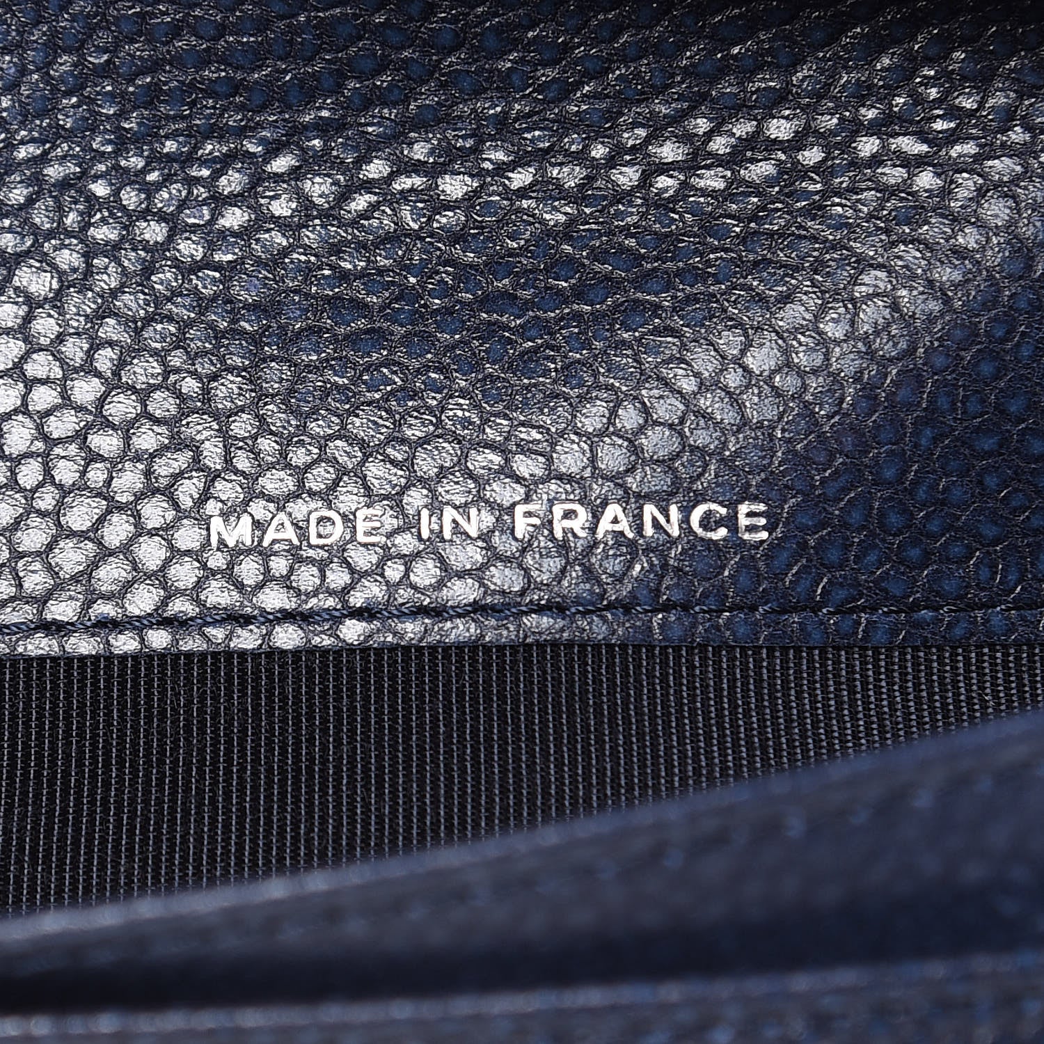 Chanel Metallic Caviar Quilted Reissue Long Flap Wallet Navy Blue 8 of 16