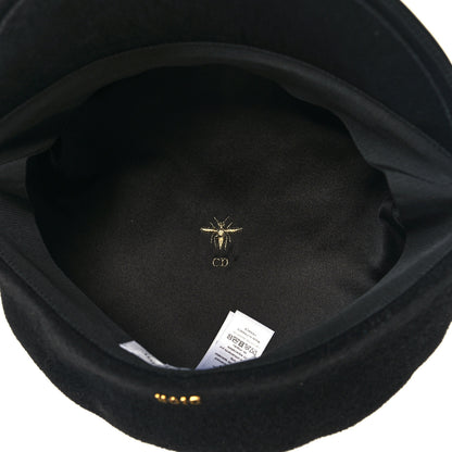 Christian Dior Wool Arty Beret Cap 57 Black 7 of 8